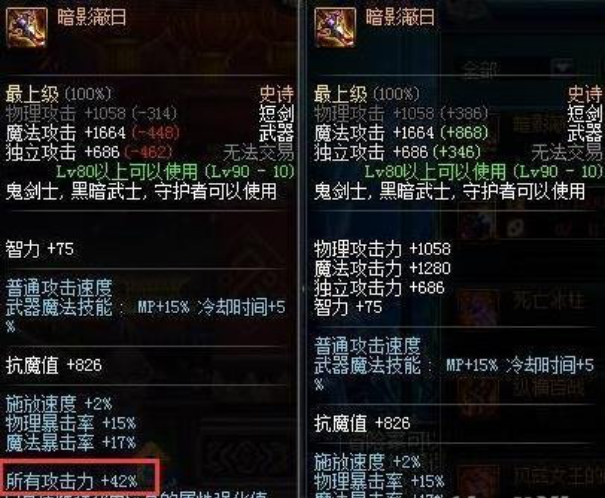 DNF装备属性,装备属性文字说明